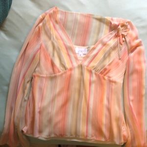 Sheer blouse with built in camisole